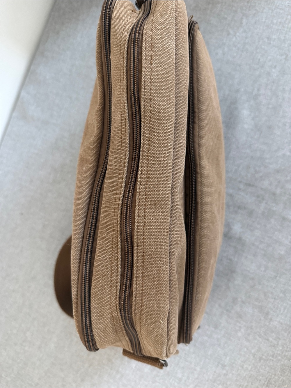 ✨ Topfox Vintage-Vibe Tan Canvas Crossbody Messenger Bag ✨ - Picture 6 of 12